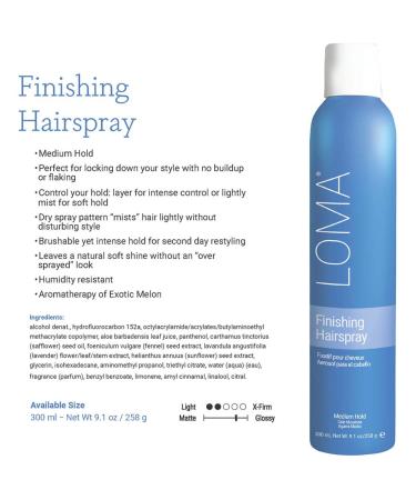 Loma Hair Care Finishing Hairspray Blue Exotic Melon 9.1 Oz - Strong Hold & Exotic Fragrance - Buy Online on GoSupps.com