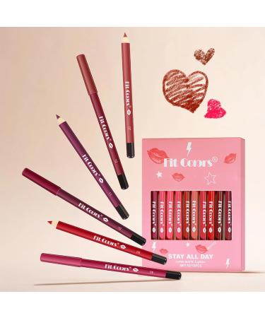 12 Couleurs Matte Lip Liner Pencil Set Rouge l vres velours mat cr meux Kit de maquillage pour les l vres en une tape Fit Colors Long Lasting Waterproof Smooth High Pigmented Lip Makeup Red 1 g (Lot de 12) - Buy Online on GoSupps.com