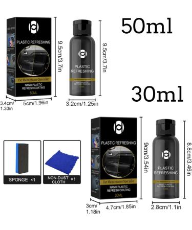 Plastic Revitalizing Coating Agent Ouhoe Plastic Refreshing Crystal Coating for Car Plastic Parts Nano Coating Agent for Car Quick Restorer (1pcs-30ml) - Buy Online on GoSupps.com