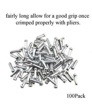 Yadaland 11.8mm Aluminum Bicycle Cable End Caps - 100 Pieces for Mountain and Road Bike Brake Tips Shifter - Buy Online on GoSupps.com