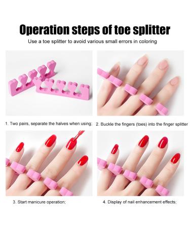 Weddhuis 6-Piece Cotton Peach Herz Toe & Finger Separator Set | Ideal for Nail Art Pedicure & Gel Application - Buy Online on GoSupps.com