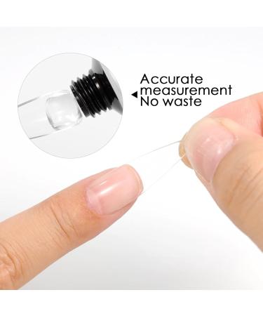 Gel Nail Tip Glue Gel Glue Nail Glue Base Gel Strong Glue Long-Lasting Soft Gel Glue Nail Tips Gel Extension Glue Gel Glue for Rhinestone Nails round mouth - Buy Online on GoSupps.com