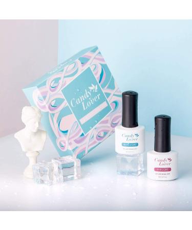 Candy Lover Gel Nail Base Top Coat Set - Long Lasting Mirror Shine Gift Kit - Buy Online on GoSupps.com