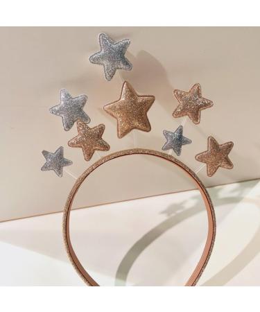 Glitter Star Headband Cute Star Hair Hoop Headwear Party Crown Tiara Headpiece Sparkly Toddler Sequin Hairbow Gift Hair Band for Kids Women Christmas Holiday Festival Birthday - Buy Online on GoSupps.com