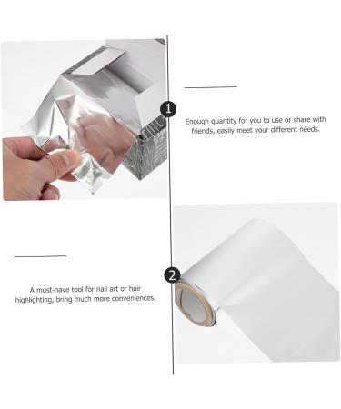 Ipetboom 3 Rolls Perm Tin Foil Hair Foil Aluminum Tin Foil Nails Tools Pro Tools Silver Foil for Highlighting Hair Coloring Foils Highlighting Tin Foil Hair Perm Tool Embossed Nail Polish - Buy Online on GoSupps.com