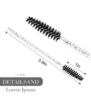 50 Pieces Disposable Eyelash Brushes Mascara Wands Eyebrow Applicator Cosmetic Makeup Brush Tool Kits (Crystal Black) - Buy Online on GoSupps.com