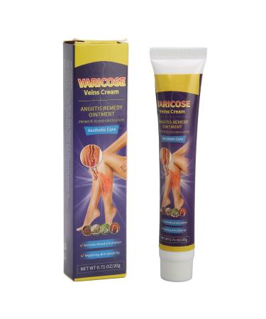 Varicose Veins Cream Varicose Vein & Soothing Leg Cream Nature Varicose & Spider Veins Treatment Strengthen Capillary Health Improve Blood Circulation 0.7oz