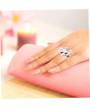 2pcs Adjustable Nail Art Palette Ring - Nail Polish Holder & Color Tray for Perfect Nail Art - Buy Online on GoSupps.com