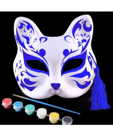 ULTNICE 15pcs White Blank Paper Mache Cat Masks for DIY Cosplay and Masquerade Parties - Buy Online on GoSupps.com