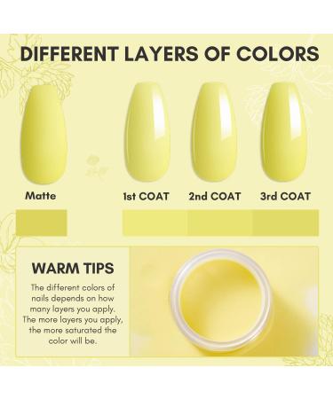 Makartt Yellow Dip Powder for French Manicure - Salon Quality Nail Dip Powder, No Lamp Cure Needed - Buy Online on GoSupps.com