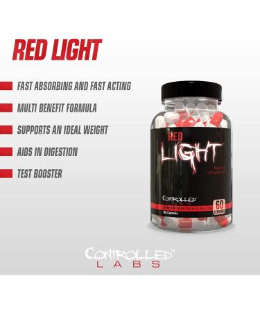 CONTROLLED LABS Red Light Supplement - Supports Ideal Weight, Digestion, Strength, and Appetite Control - 60 Servings - Buy Online on GoSupps.com