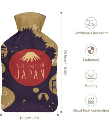 Hot Water Bottle with Lid - Japanese Rubber Hot Water Bag for Pain Relief & Cramps | Ideal Foot Warmer & Hot Cold Therapy - Buy Online on GoSupps.com