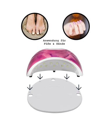 Buy 86W LED Nail Dryer Lamp - Professional UV Lamp with Sensor & LCD Display for Gel Nails - 4 Timer Settings - Perfect for Fingernail & Toenail Design (Pink) - Fast International Shipping - Buy Online on GoSupps.com
