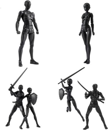 Black GNALLANG Action Figures DX PVC Model Set with Box - Female and Male Characters for Artists - Buy Online on GoSupps.com