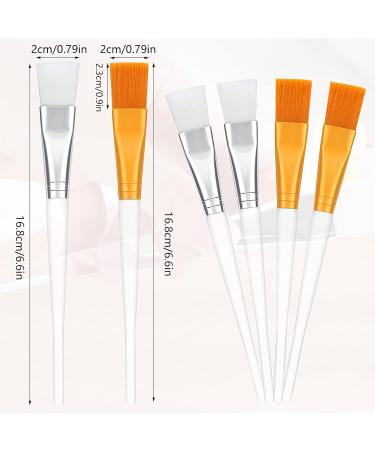 20 Soft Face Mask Brushes with Clear Plastic Handle - Ideal for Face & Eye Masks - Perfect for Mud Masks - Buy Online on GoSupps.com