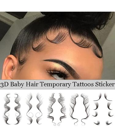 Baby Hair Temporary Tattoo Stickers - 5 Styles, Waterproof & Curly Hairstyling Makeup Tool - Buy Online on GoSupps.com
