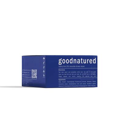 Goodnatured 25 Count Outdoor Shower Camping Wipes with Aloe Vera and Vitamin E - Unscented, Hypoallergenic, Non-Toxic, Sustainable, Eco-Friendly, Alcohol-Free - 25 Singles - Buy Online on GoSupps.com