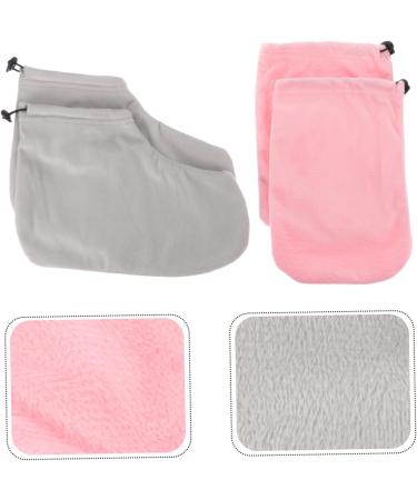 POPETPOP Paraffin Wax Work Gloves Booties 2 Sets Gloves Foot Warmer Fabric Hand Wax Bath Hand Mitts - Buy Online on GoSupps.com
