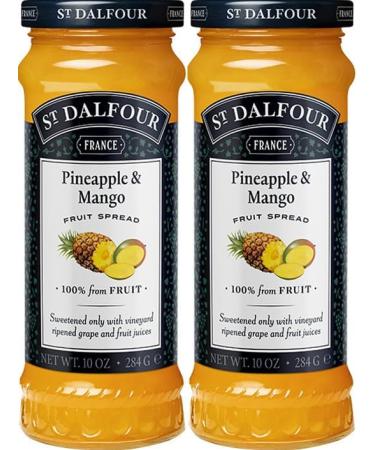 Value Bundle: St Dalfour Jam - PINEAPPLE & MANGO - Full Size - Marmalade - Confiture - Preserves - Fruit Spread - Custom Value Bundle Branded Package of 2 (Pineapple & Mango) - Buy Online on GoSupps.com