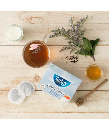 Tetley Earl Grey Black Tea - 48 Tea Bags 96 Grams Contains Caffeine Earl Grey 48s - Buy Online on GoSupps.com