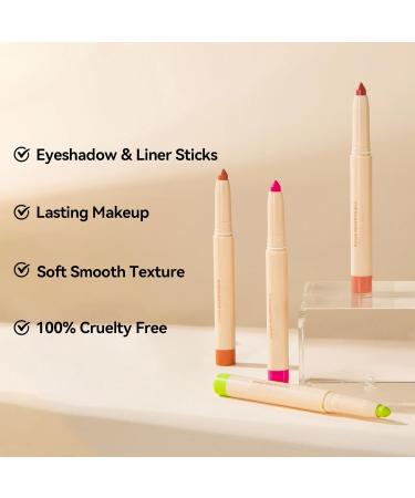  Erinde Erinde Crayon paupi res vert mat Green Cream Eyeshadow Stick Crayon eyeliner Long Lasting & Waterproof Metallic Eye Makeup - Buy Online on GoSupps.com