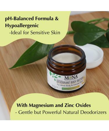 MONA All Natural Whole Body Deodorant Cream for Women & Men | For Private Parts | Aluminum & Baking Soda Free with Natural Fragrance | Bergamot & Lemon 2.0 oz (Pack of 1) Bergamot & Lemon 2 Ounce (Pack of 1) - Buy Online on GoSupps.com