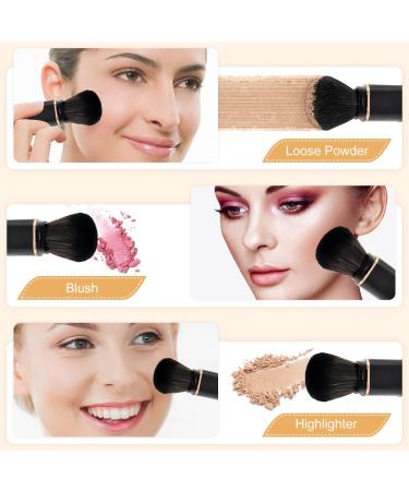 Travel Size Retractable Kabuki Brush with Cover - Portable Mini Face Makeup Brush for Flawless Powder and Blush On The Go - Buy Online on GoSupps.com