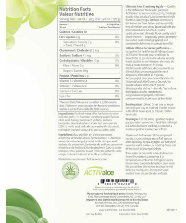 Ultimate Aloe Cranberry Apple Flavor by Market America - Single Bottle - Buy Online on GoSupps.com