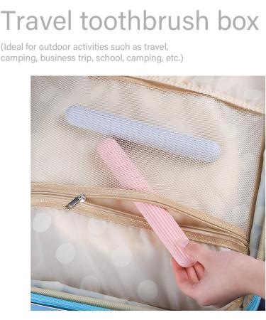 Eco-Friendly Travel Toothbrush Set - 4 Pieces with Protective Covers (Pink & Green) for Home & Travel - Buy Online on GoSupps.com