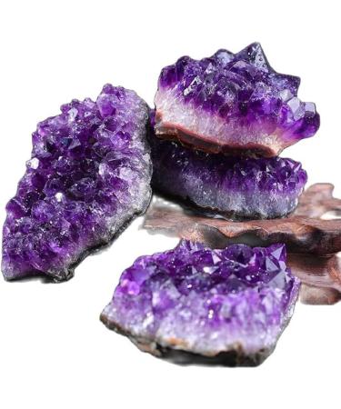 Natural Quartz Crystal Amethyst Cluster Druzy Geode Specimens Suitable for Home HOMEZHOU (Size : 550-600g) - Buy Online on GoSupps.com