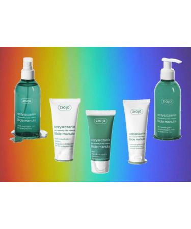 Ziaja Manuka Tree Facial Care Set for Blemished Skin with Wash Gel