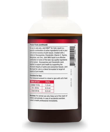 Joint MAX Liquid for Cats - Maximum Joint Health Supplement - 8 fl oz - Buy Online on GoSupps.com