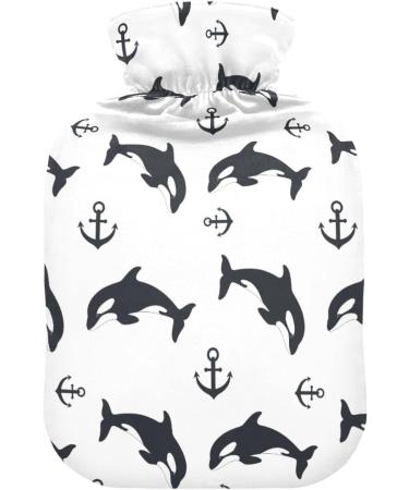 Naanle Whale Anchor Hot Water Bottle - 1L Transparent Heat Bottle for Bed & Hand Warmers | Pain Relief & Cold Therapy - Buy Online on GoSupps.com