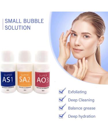 Aqua Peeling Solution 3 Types de Solution Petites Bulles Nettoyage en Profondeur Liquide Hydratant S rum Soins de la Peau du Visage Dermabrasion S rum Facial Liquide de Nettoyage - Buy Online on GoSupps.com