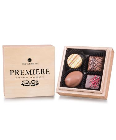 CHOCOLISSIMO LightQuadro Chocolate Box | 4 Chocolates | Assorted Colours to Gift | Premium | Men | Women | Christmas | Birthday | Easter | Grandad | Grandma | 50g