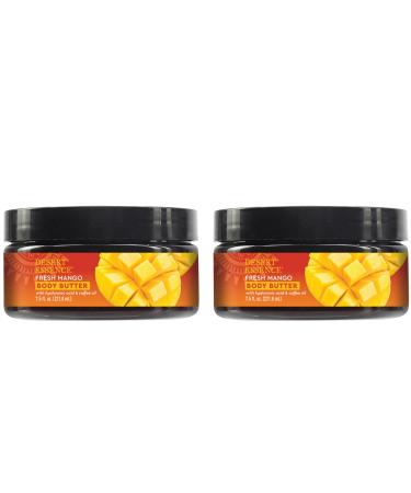 Desert Essence Fresh Mango Body Butter 7.5oz Hyaluronic Acid & Coffee Oil Deeply Moisturizing and Nourishing Antioxidant Rich Moisture Rich Botanicals Mango Seed Butter Shea Butter & Aloe