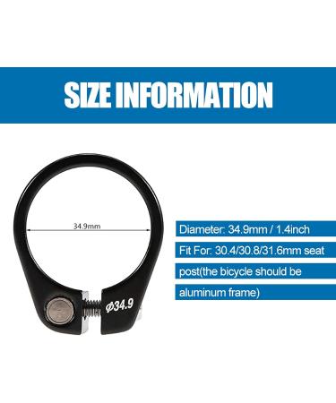 VGEBY1 Bike Seat Post Clamp - 34.9mm Quick Release Aluminum Alloy Tube Clip for 30.4/30.8/31.6mm Seat Post, Black - Buy Online on GoSupps.com
