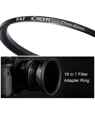 K&F Concept 18-Piece Filter Ring Adapter Kit - Metal Stepping Rings Set for Camera Lens Filters (Black) - Buy Online on GoSupps.com