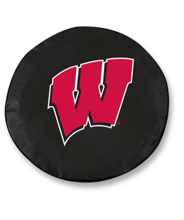 NCAA Wisconsin Badgers (W) Tire Cover Black Y (32.25