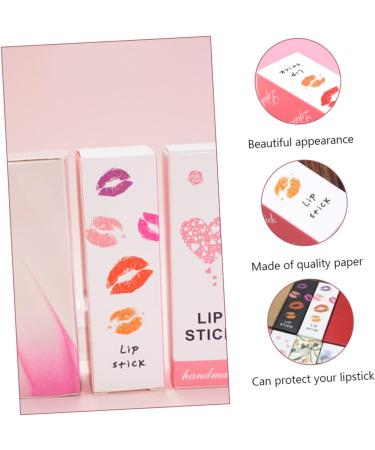 Buy Beatifufu 50pcs Lipstick Box Organizer | Kraft Paper Lip Balm & Lip Gloss Packaging Pink Tube Design | International Shipping Available - Buy Online on GoSupps.com