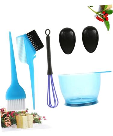 SOLUSTRE 5 pi ces Set de Outils de Coloration Cheveux Professionnel Bleu avec Bol Gradu Antid rapant Pinceau Poils Mixtes et Accessoires Durables pour Salon et Usage Domestique - Buy Online on GoSupps.com