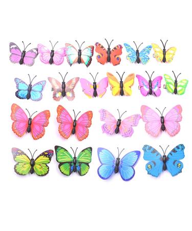 20 Colorful Butterfly Hair Clips - Glitter Baby & Toddler Clips for Girls & Women - International Shipping - Buy Online on GoSupps.com