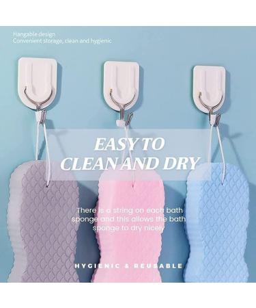 Ultra Soft Bath Sponge - Exfoliating Shower Brush & Peeling Body Scrub | Spa Quality Blue Shower Sponge for Clean Skin - Buy Online on GoSupps.com