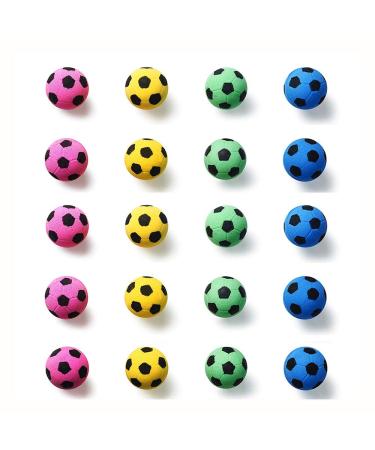 Cat Toys EYLEER Pet Cat Kitten Foam Sponge Soccer Balls Cat Kitten Toys Interactive Bulk for Kitten Cat Playing - Pack of 20 Assorted Color