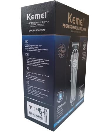 KEMEI Hair Clippers for Men Professional Barber Clippers Cordless Close Cutting Hair Trimmer Set Zero Gapped T-Blade Haircut Kit Beard Trimmer with USB Rechargeable for Family (KM-1977) - Buy Online on GoSupps.com