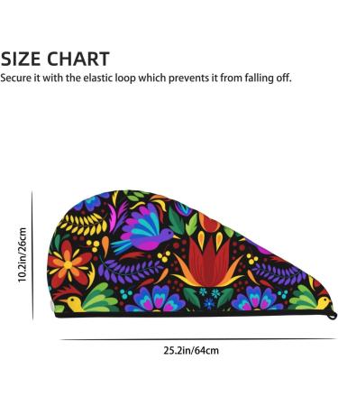 Colorful Floral Microfiber Hair Towel - Soft Super Absorbent Wrap for Long Curly & Thick Hair - Quick Dry Coral Velvet Cap for Women - Buy Online on GoSupps.com