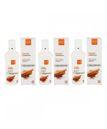 Buy VLCC Natural Sciences Sandal Cleansing Milk 100ml (Pack of 3) - Nourishing Face Cleanser for All Skin Types | International Shipping Available - Buy Online on GoSupps.com