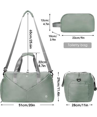Ceneda 20 Gym Duffel Bag - Grey | Wet Pocket & Shoes Compartment | Portable Weekender & Yoga Bag for Women - Buy Online on GoSupps.com