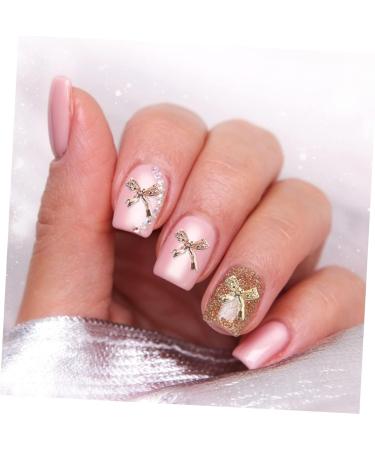 POPETPOP 1 Nail Decoration Metal Bowknot Nail Ring Homemade Stickers Nail Art Gems Nails Decoration Bowknot Nail Studs Nail Art Studs Gemstone Ring Manicure Decor Alloy Nail Drill Self Made 12.4X7.2X0.2cm Assorted Color - Buy Online on GoSupps.com