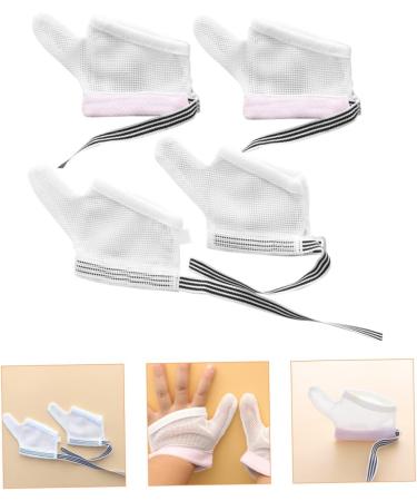 Healeved Anti-Eating Gloves - 6 Pairs Kid Hand Mittens Thumb Protector | Finger Sleeves for Baby - Nylon Baby Protection Gloves | Pink Black - Set of 3 (11x7x0.5cm) - Buy Online on GoSupps.com